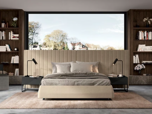 SOFTCASE ROYAL - Upholstered fabric bed with high headboard - Bed frame by Febal Casa
