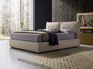 ALLEN - Fabric double bed with upholstered headboard - Bed frame by Felis