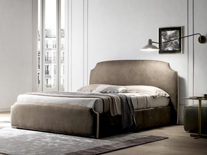 DEMY - Fabric storage bed with upholstered headboard - Bed frame by Felis