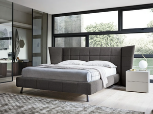 GABER - Fabric storage bed with upholstered headboard - Bed frame by Felis