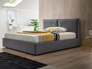 GEORGE - Fabric double bed with upholstered headboard - Bed frame by Felis