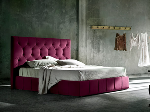 HAMILTON - Fabric double bed with upholstered headboard - Bed frame by Felis