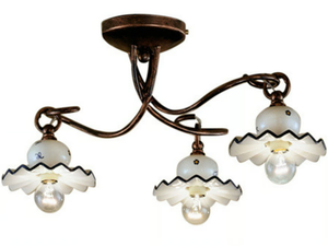 ROMA - Ceramic ceiling lamp with fixed arm - Ceiling lamp by FERROLUCE