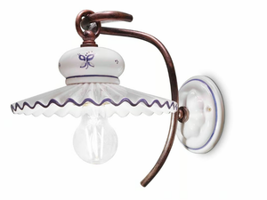 ROMA - Ceramic wall light with fixed arm - Wall lamp by FERROLUCE