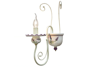 SANREMO - Ceramic and metal wall light with fixed arm - Wall lamp by FERROLUCE