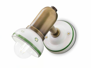 SAVONA - Wall-mounted adjustable ceramic and metal spotlight - Functional light by FERROLUCE