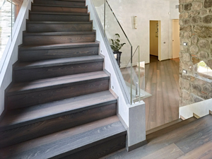 STAIR WITH SQUARED NOSING - Three-crossed-layers wooden covering - Other by Fiemme Tremila