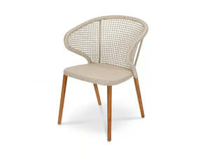 FARO - Rope garden chair with armrests - Chair by Fischer Möbel