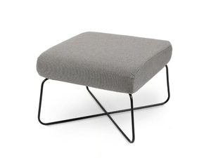 KALOS - Square fabric garden footstool - Pouf by Fischer Möbel