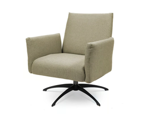 KALOS - Swivel fabric armchair with armrests with 4-spoke base - Armchair by Fischer Möbel