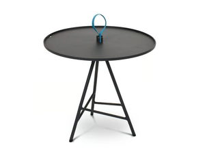 SOLO - Round aluminium garden side table - Side table by Fischer Möbel