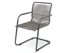 SWING - Cantilever rope garden chair with armrests - Chair by Fischer Möbel