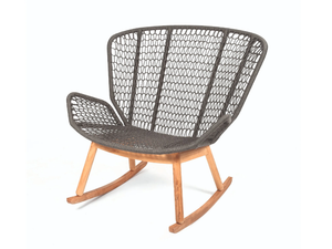 WING LIGHT - Rocking rope garden armchair - Armchair by Fischer Möbel