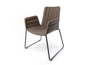 WING - Sled base garden chair with armrests - Chair by Fischer Möbel