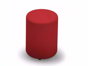 BIRILLO - Round Eco-leather pouf with fire retardant padding - Pouf by FIT INTERIORS