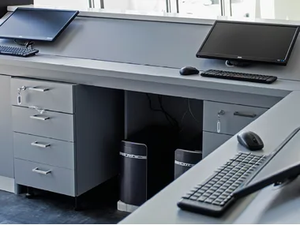 MOBI - Melamine-faced chipboard office drawer unit with castors - drawer by FIT INTERIORS