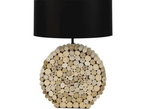 BOMBAY - Natural fibre table lamp - Table lamp by Flam & Luce