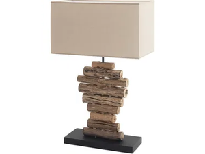 LUMPUR - Wooden table lamp - Table lamp by Flam & Luce