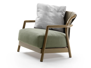 ALISON OUTDOOR - Fabric garden armchair with removable cover with armrests - Armchair by Flexform