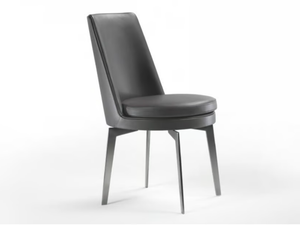 FEEL GOOD - Leather chair with integrated cushion - Accessories by Flexform