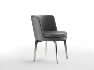 FEEL GOOD - Leather chair with integrated cushion - Accessories by Flexform