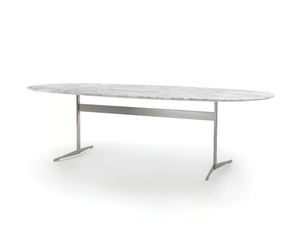 FLY - Oval marble dining table - Table by Flexform