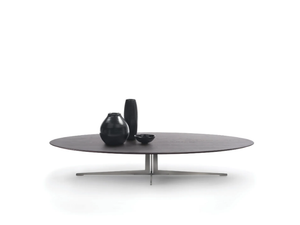 FLY - Oval wooden coffee table - Coffee table by Flexform