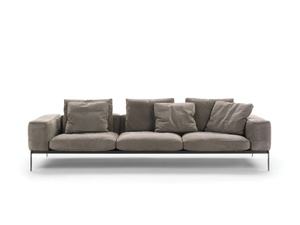 LIFESTEEL - 3 seater fabric sofa with removable cover - Sofa by Flexform
