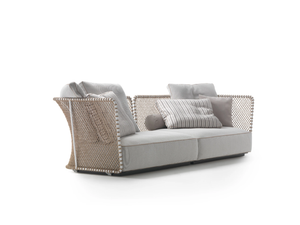 OASIS ANGULAR - Sectional 2 seater stainless steel and PVC garden sofa - Sofa by Flexform