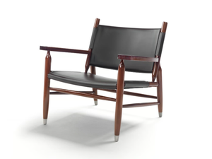 TESSA S.H. - Tanned leather armchair with armrests - Armchair by Flexform