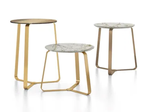 BASKET - Round marble coffee table - Accessories by F.lli Orsenigo
