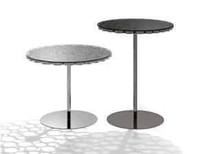 BUBBLE - Round crystal and steel coffee table - Coffee table by F.lli Orsenigo