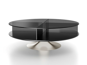 GIRABOX - Swivel round glass coffee table - Coffee table by F.lli Orsenigo