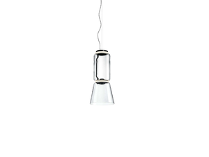NOCTAMBULE SUSPENSION LOW CYLINDER CONE - LED blown glass pendant lamp - Ceiling lamp by Flos