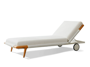 GAUDÍ - Recliner iroko sun lounger - Armchair by Flou