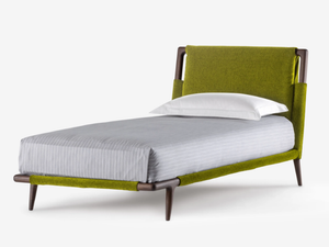 GAUDÍ - Single bed with upholstered headboard - Bed frame by Flou