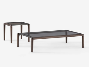 GAUDÍ - Wood and glass side table - Coffee table by Flou