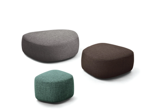 PIERRE - Fabric garden pouf with removable cover - Pouf by Flou
