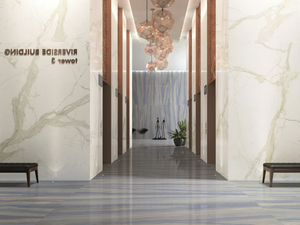 MARMI AZUL MACAUBAS - Indoor/outdoor porcelain stoneware wall/floor tiles with marble effect - Wall tile-stone-brick by FMG