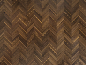 CHEVRON 45° FLOOR CA' FOSCOLO - Walnut flooring - Wood flooring by FOGLIE D'ORO