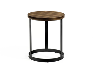 DCV 100 - Round coffee table in walnut and painted metal base - Coffee table by Former In Italia
