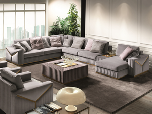TIVOLI - Corner sectional velvet sofa - Sofa by Former In Italia
