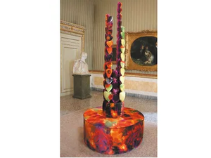 HEARTS - Upholstered round fabric bench high-back - Bench by formitalia luxury group