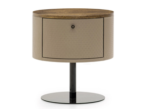 OVERSEAS - Round ash bedside table - Side table by formitalia luxury group