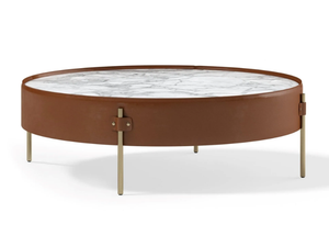 V216/R - Round Carrara marble coffee table - Coffee table by formitalia luxury group