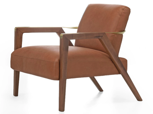 V221 - Leather armchair with armrests - Armchair by formitalia luxury group