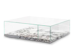 V227 - Low square glass coffee table - Coffee table by formitalia luxury group