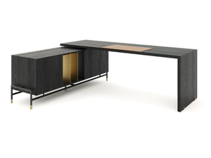 V237 - L-shaped ash office desk - Desk by formitalia luxury group