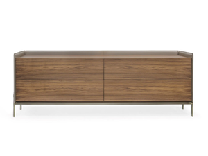 V246 - Tanned leather sideboard with drawers - Cabinet by formitalia luxury group