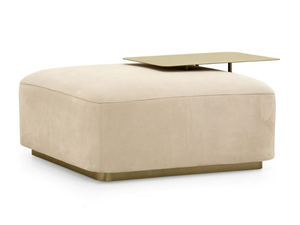 V255 - Upholstered rectangular nabuk pouf - Pouf by formitalia luxury group